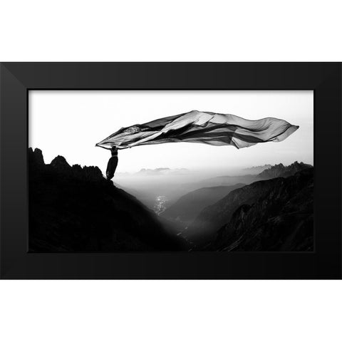 Free As The Wind Black Modern Wood Framed Art Print by Odorizzi, Patrick
