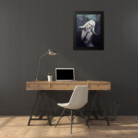 Blessings Black Modern Wood Framed Art Print by kenp