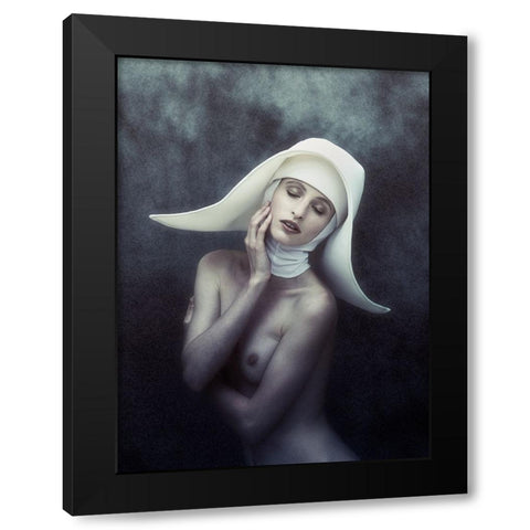 Blessings Black Modern Wood Framed Art Print with Double Matting by kenp