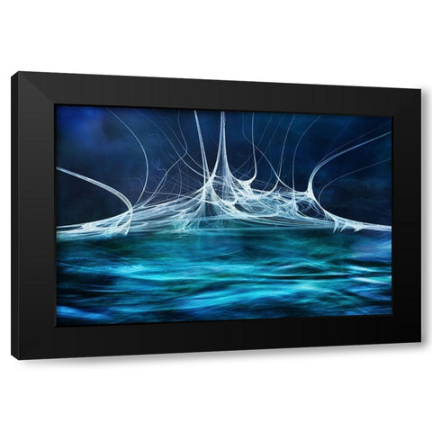 Alien Waters No2 Black Modern Wood Framed Art Print with Double Matting by Marthinussen, Willy
