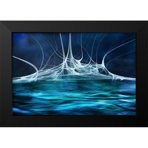 Alien Waters No2 Black Modern Wood Framed Art Print by Marthinussen, Willy