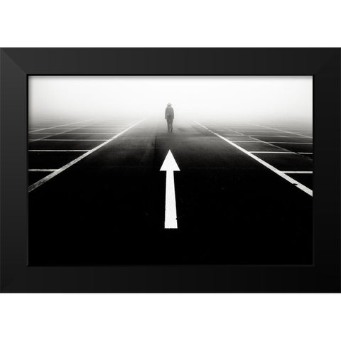 Sign Black Modern Wood Framed Art Print by Sugimoto, Koji