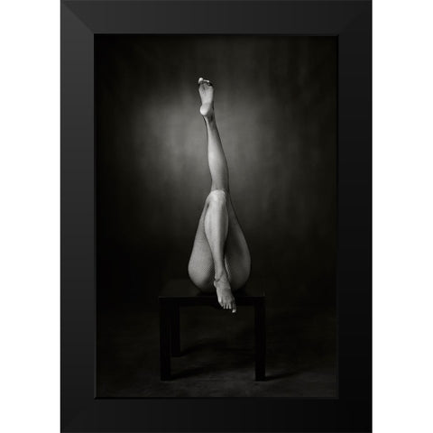 One Up, One Down Black Modern Wood Framed Art Print by Catchlight Studio