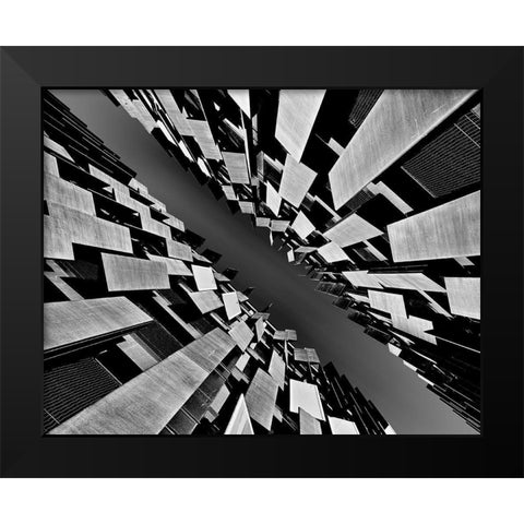 Slash Black Modern Wood Framed Art Print by Tajima, Koji