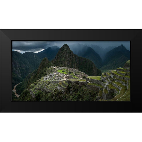 Machu Picchu-Peru Black Modern Wood Framed Art Print by Normark, Helena
