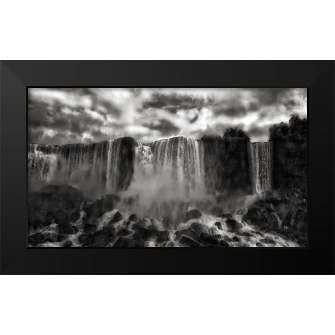 Niagaras Cave Of The Winds Black Modern Wood Framed Art Print by Depaepe, Yvette