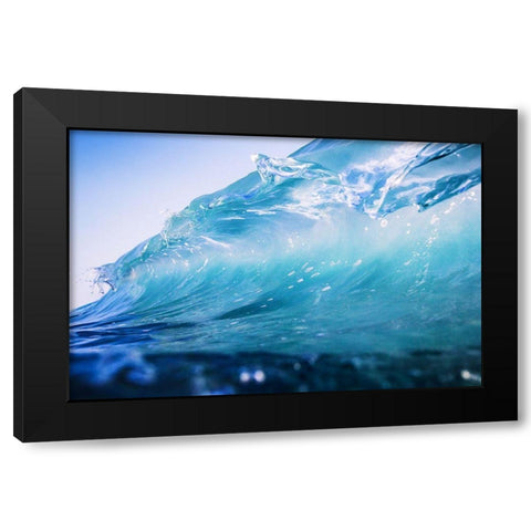 Glass Wave Black Modern Wood Framed Art Print by Firsov, Arti