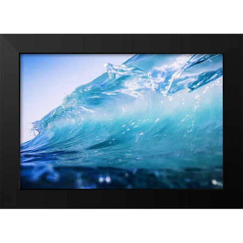 Glass Wave Black Modern Wood Framed Art Print by Firsov, Arti