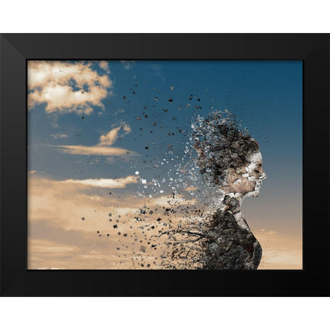 In The Wind Black Modern Wood Framed Art Print by Guillet, Silvia