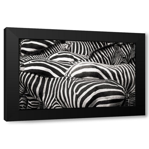 Together Black Modern Wood Framed Art Print with Double Matting by De Hoog, Roelof