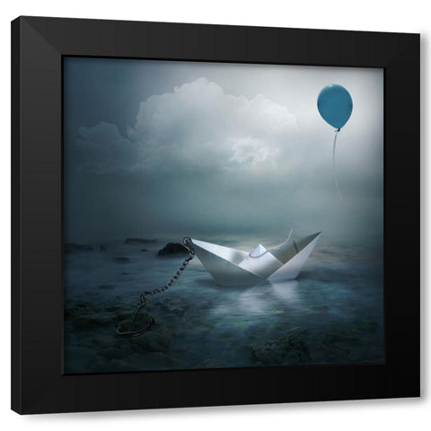 Without Choice Black Modern Wood Framed Art Print with Double Matting by Simongulashvili, Natalia