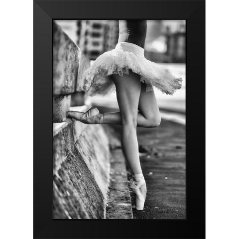 Dancer Black Modern Wood Framed Art Print by Groenewald, Michael