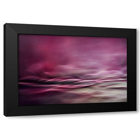 Water Colours Black Modern Wood Framed Art Print by Marthinussen, Willy