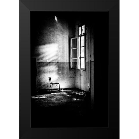 Speaks True-Who Speaks Shadows Black Modern Wood Framed Art Print by Milovich, Traven