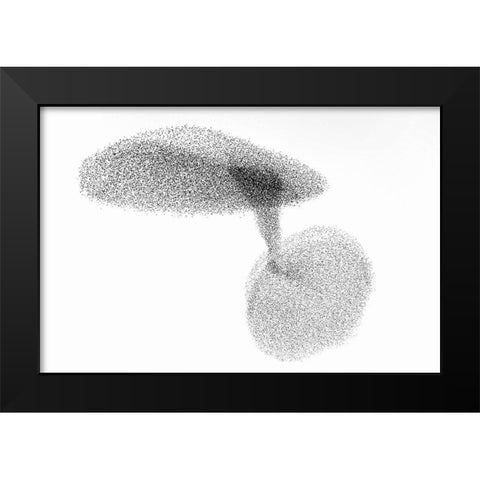 Starlings Dance Black Modern Wood Framed Art Print by Gil Raga, Joan
