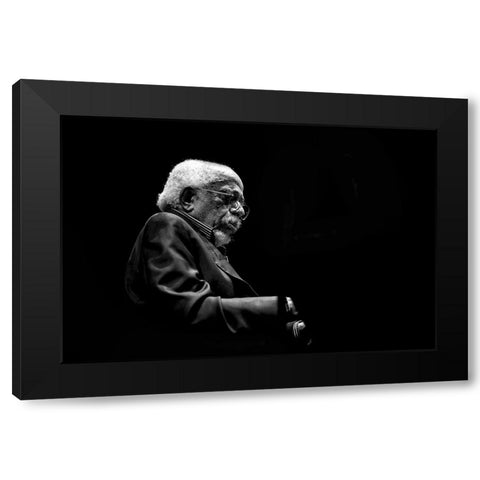 Jazz Black Modern Wood Framed Art Print with Double Matting by Simoes, Goncalo