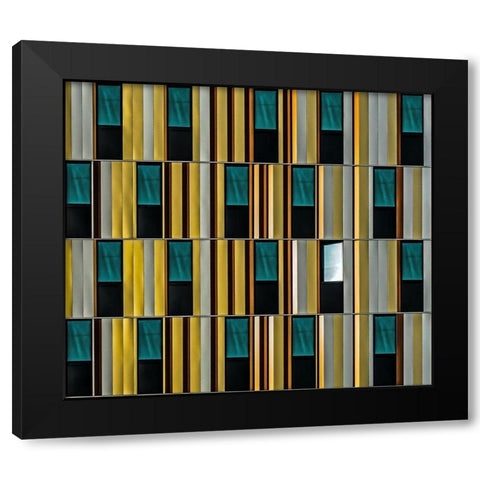 Dissident Window Black Modern Wood Framed Art Print by Vangindertael, Luc