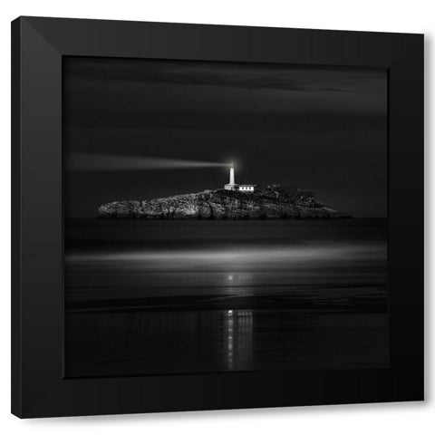 The Light That Guides Us Black Modern Wood Framed Art Print by Antonio Cobo, Marco
