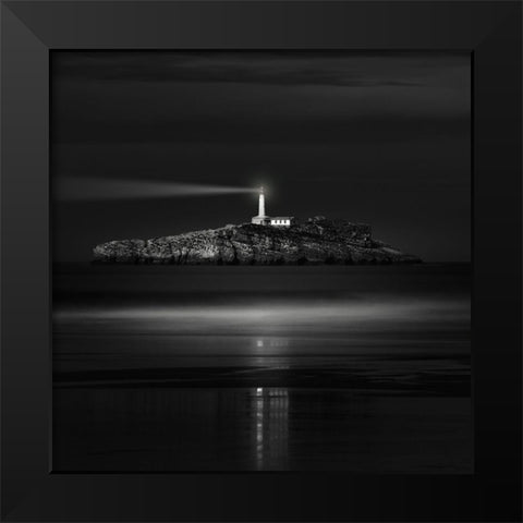 The Light That Guides Us Black Modern Wood Framed Art Print by Antonio Cobo, Marco