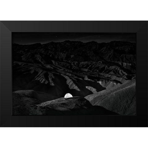 On The Rock Black Modern Wood Framed Art Print by Chenglu, Simon