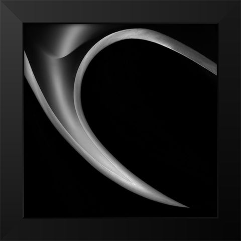 The Horn Black Modern Wood Framed Art Print by Claes, Gilbert