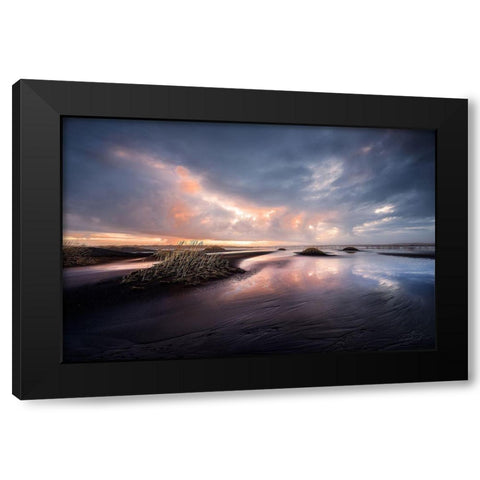 Black Sand Black Modern Wood Framed Art Print by Martin Castan, David