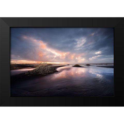 Black Sand Black Modern Wood Framed Art Print by Martin Castan, David