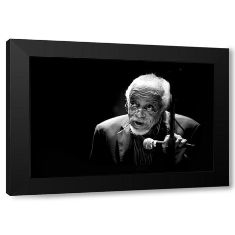 Jazz Black Modern Wood Framed Art Print with Double Matting by Simoes, Goncalo
