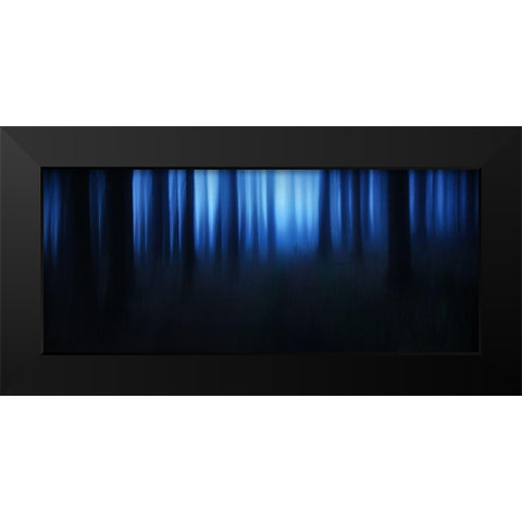 Blue Hour Black Modern Wood Framed Art Print by Jochen, Burger