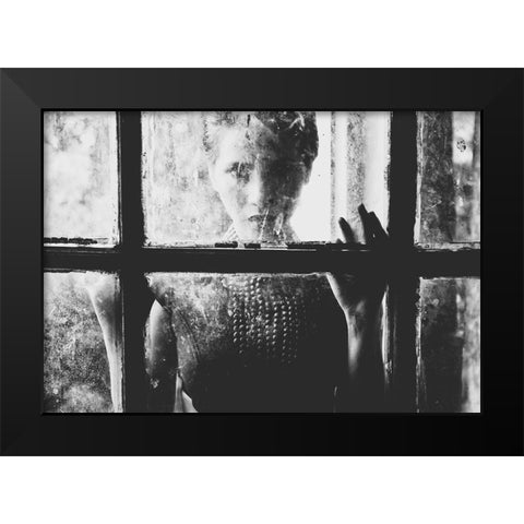Trapped Black Modern Wood Framed Art Print by Fauzi Nurulhamzah, Akhmad