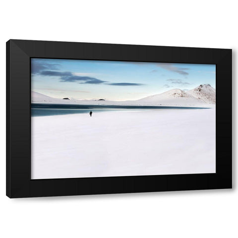 Lost In Iceland Black Modern Wood Framed Art Print by Luca, Liloni