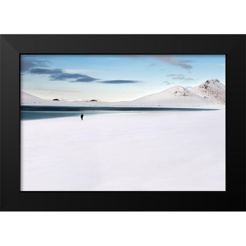Lost In Iceland Black Modern Wood Framed Art Print by Luca, Liloni