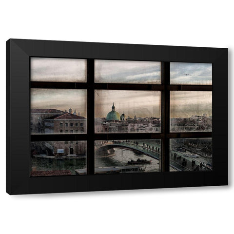 Venice Window Black Modern Wood Framed Art Print by Marini, Roberto