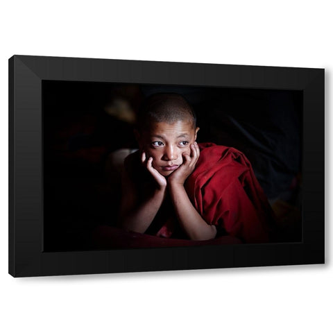 Will Be My Life? Black Modern Wood Framed Art Print with Double Matting by Pandolfini, Sergio