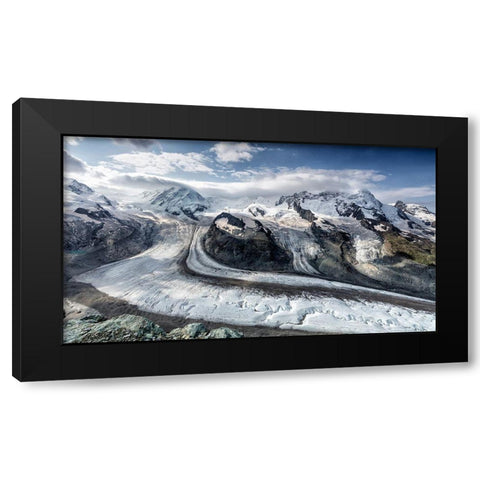 Gornergrat View Black Modern Wood Framed Art Print by Baglietto, Oskar