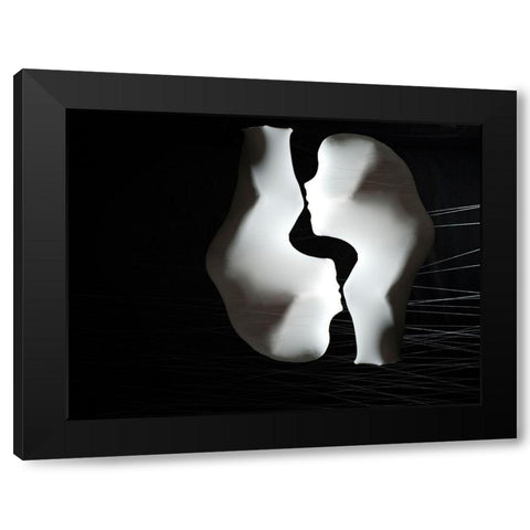 Twins Black Modern Wood Framed Art Print with Double Matting by Zahirimehr, Maryam