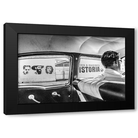 Inside Travelling - Outside History, Havana, Cuba Black Modern Wood Framed Art Print by Bauer, Andreas