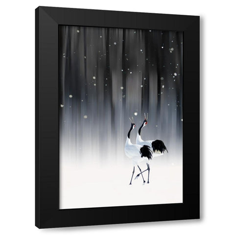 Happy New Year Black Modern Wood Framed Art Print with Double Matting by Iga, Ikuo