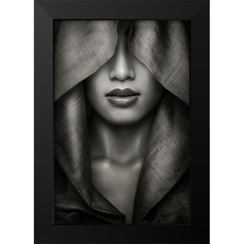 Hood Black Modern Wood Framed Art Print by azalaka