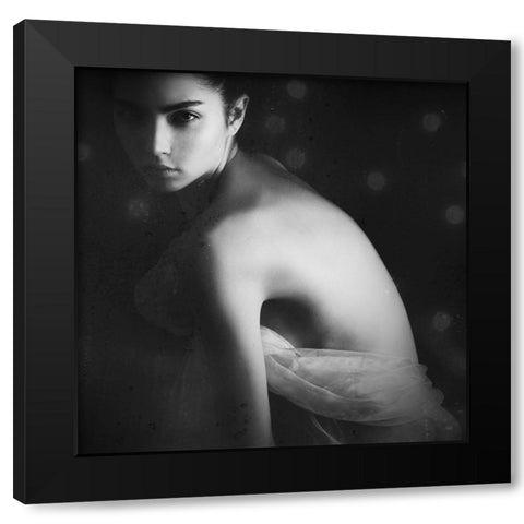 Secrets Black Modern Wood Framed Art Print with Double Matting by Skohel, Radovan