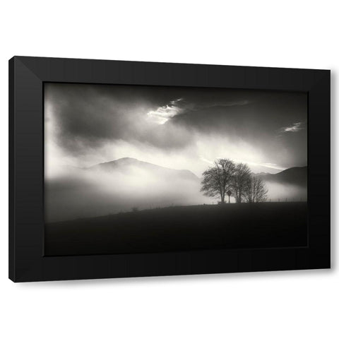 Morning Mood Black Modern Wood Framed Art Print with Double Matting by Pauli, Nina
