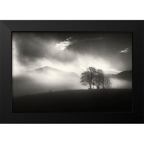 Morning Mood Black Modern Wood Framed Art Print by Pauli, Nina