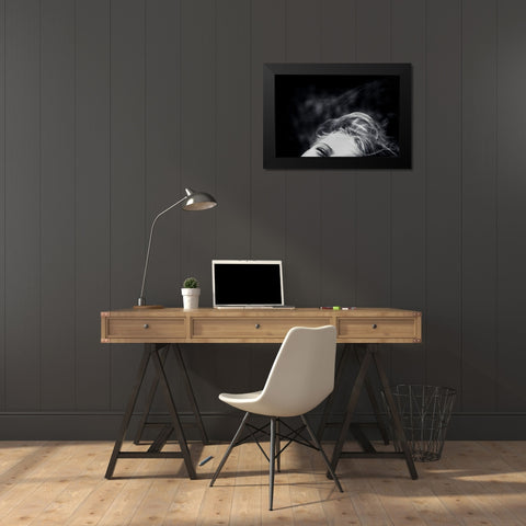 A Breeze Of Happiness Black Modern Wood Framed Art Print by Flour, Piet