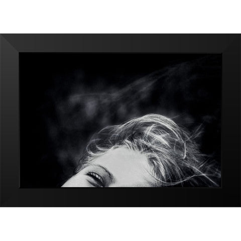 A Breeze Of Happiness Black Modern Wood Framed Art Print by Flour, Piet
