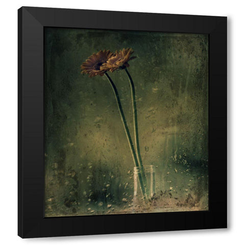 Rainy Day Black Modern Wood Framed Art Print with Double Matting by Devos, Delphine