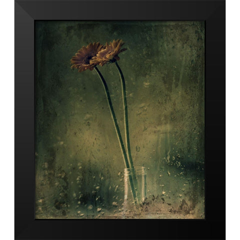 Rainy Day Black Modern Wood Framed Art Print by Devos, Delphine