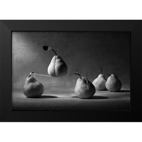 The Circus Black Modern Wood Framed Art Print by Ivanova, Victoria
