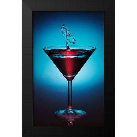 Salute Black Modern Wood Framed Art Print by Trebuth, Heinz