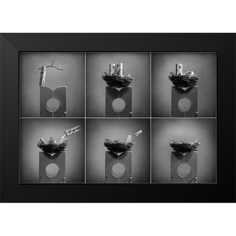The Nest Black Modern Wood Framed Art Print by Ivanova, Victoria