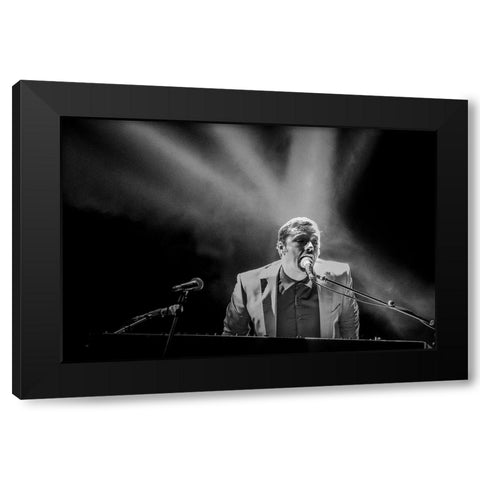 Beat It Black Modern Wood Framed Art Print by L, Christophe